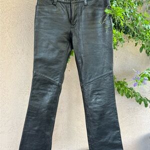 GAP Black Leather Boot Cut Pants